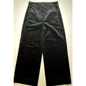 J. Crew Frankie Black Corduroy High Waist Wide Leg Pants NWT Women's Size 10